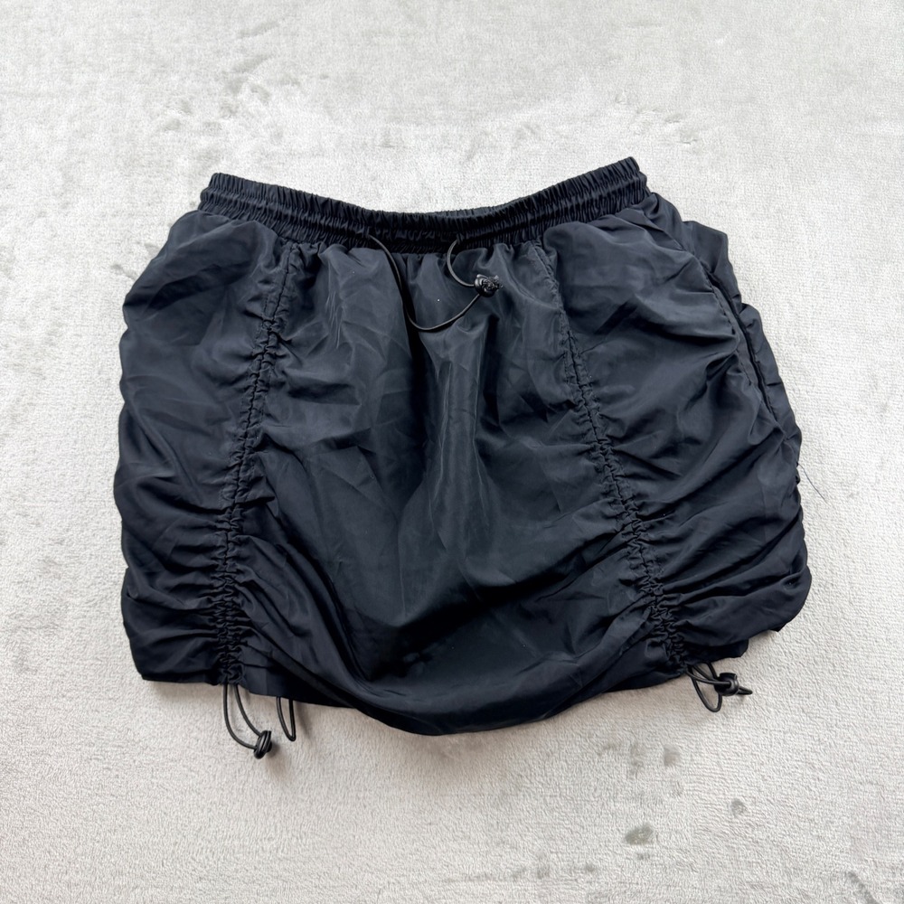 Wild Fable Women's Medium Black Ruched Gorpcore Mini Skirt J2L2753W